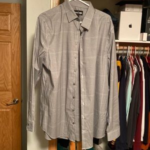 Large 16/16.5 Express 1MX button up shirt